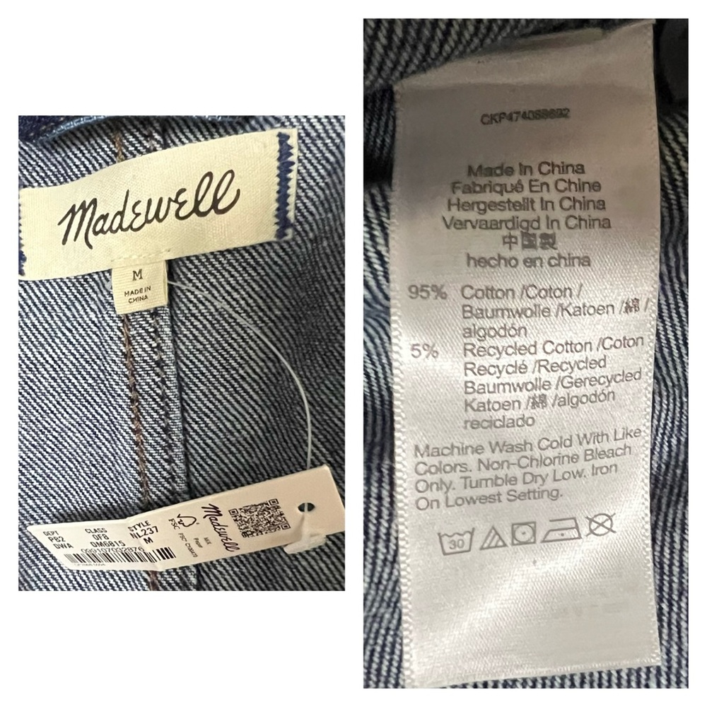 Madewell Denim Blazer Jacket M - Picture 16 of 16